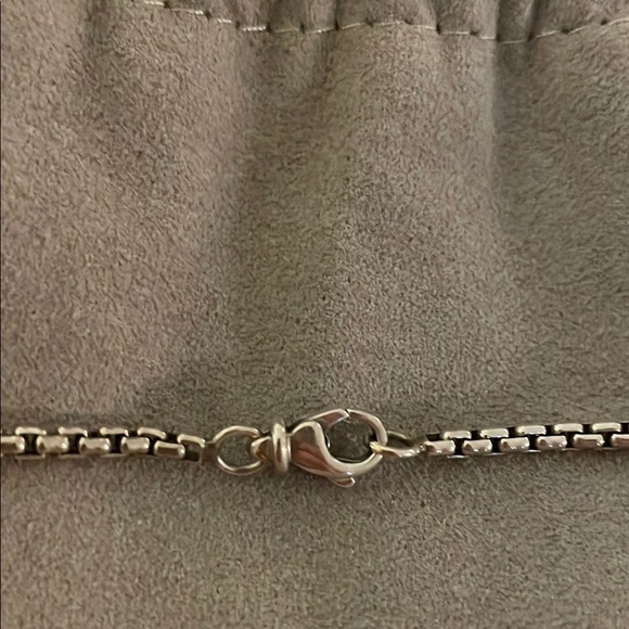 David Yurman Cookie Collection- Sterling and Diamond Necklace with Gold Accents - Picture 4 of 4